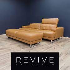 ewald schillig designer sofa garnitur broadway leder cognac orange dreisitzer ebay sofa modern couch couch