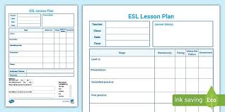 There is always an option c. Esl Lesson Plan Template Esl Primary Resources Twinkl