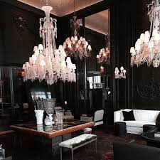 Habitually Chic Chic In New York Baccarat Hotel Nyc Hotels Baccarat Chandelier Modern Lighting Design