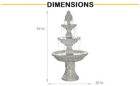 In stock on may 18, 2021. Amazon Com Sunnydaze Welcome Outdoor Water Fountain 3 Tier Waterfall Fountain Backyard Water Feature For Patio Yard Garden 59 Inch Tall Kitchen Dining