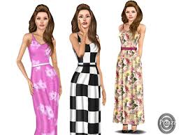 The Sims Resource Tsr Casual Sundress By Pizazz Sundress Clothes For Women Cotton Sundress
