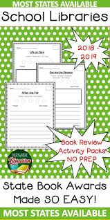 Make State Book Awards So Easy All New For 2018 2019 Many States Available Book Review A Teaching Elementary Elementary Reading Elementary School Library