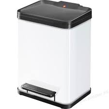 Hailo Trento Oko Duo 22 Mulleimer Weiss Abfalleimer Mulleimer Weiss Abfall
