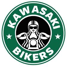 2枚セット カワサキ スタバ風 ステッカー バイク 画像1 ステッカー カワサキ バイク ステッカー