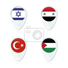 Weitere ideen zu palästina flagge, flaggen, islamische kunst. Israel Syrien Turkei Palastina Flagge Lageplan Pin Symbol Fototapete Fototapeten Syrien Pixel Gestut Myloview De