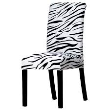 Black and white dining room decorating with zebra prints. Zebra Print Chair Covers Elastic Stretch Chair Cover Slipcover Housse De Chaise For Banquet Hotel Dining Home Decoration Chair Cover Aliexpress