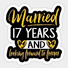 Although traditional gifts aren't usually stated for every year after the 15th anniversary, many do consider furniture to be a traditional gift for the 17th anniversary. 17th Wedding Anniversary Shirt Married 17 Years 17th Wedding Anniversary Gifts Sticker Teepublic