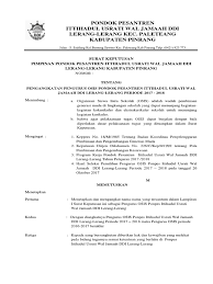 Panitia pembangunan masjid dan asrama pondok pesan. Sk Osis Pdf