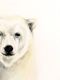 Polar Bear Watercolor Print Etsy Bear Watercolor Bear Paintings Bear Face Drawing