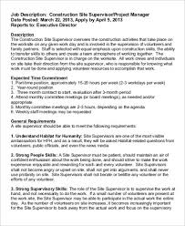 Informing the client that the site is launched. Free 14 Construction Job Description Samples In Ms Word Pdf