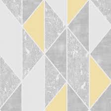 Superfresco Milan Geo Yellowwallpaper 106533 Grey Wallpaper Yellow Grey Wallpaper Geometric Wallpaper