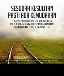 Di dalam ketakutan, akan disertai rasa aman. Percayalah Dibalik Kesulitan Ada Kemudahan