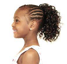 Kiddies Cornrows Ponytail Hair Piece Black Beauty Hair Kids Hairstyles