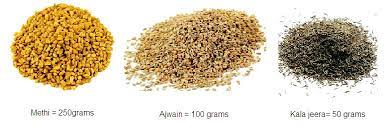 Hari Gokal In This Combo Pack You Will Get 250 Grams Of Methi Dana 100 Grams Of Ajwain 50 Grams Of Kali Jeeri Form Please Note That It Is Not A