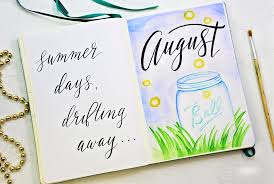 Littleloganlow made a summery yellow bullet journal spread for june. August 2018 Bullet Journal Printables Sheena Of The Journal