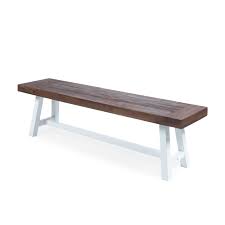 Farmhouse dining kitchen benches wood extendable dining table decor dining bench rustic bench dining table tuscan decorating. Gdf Studio Cytheria Indoor Farmhouse Acacia Wood Dining Bench Dark Brown Sandblast Finish And White Rustic Metal Finish Walmart Com Walmart Com