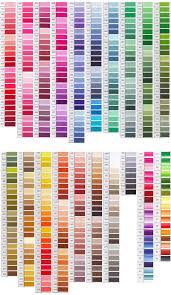 I have a dmc color card from the 1970's, way out of date i know and have been thinking of getting a new one. Dmc Color Chart Dmc Embroidery Floss Dmc Floss Chart Embroidery Floss