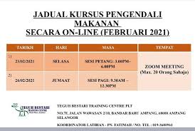 Sesi kursus latihan pengendalian makanan. Teguh Bestari Training Centre Home Facebook