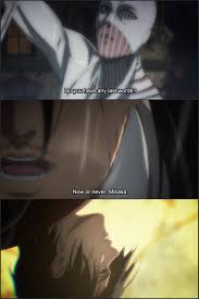 Attack on titan's fourth and final season of its dark anime tale is set to release before the year's end, and with a new poster hyping the finale of the survey corps, fans eyes are being drawn to the friend of eren jaeger that has risked her life for him time and time again in mikasa! Anime Corner Mikasa Always Comes In Clutch Vote For Attack On Titan Season 4 Http Bit Ly Best Episode Facebook