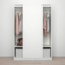 How to join ikea pax wardrobes together. Kleppstad Wardrobe With Sliding Doors White 117x176 Cm Ikea