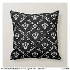 Crystorama, possini, adagio, george kovacs, kichler Black White Regal Floral Throw Pillow Floral Throw Pillows Throw Pillows Pillows