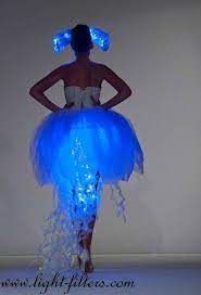 Light Up Jelly Fish Dress Modeled By Vanessa Grace Fish Costume Fish Dress Jellyfish Costume