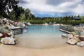 Biodesign Beach Entry In A Gunite Shell Beach Entry Pool Natural Swimming Pools Backyard Beach