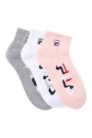 Fila Usa Fila Heritage Retro Quarter Length Socks Pack Of 3 Nordstrom Rack Sock Packs Socks Retro Logos