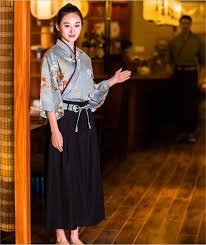 Click To Buy 2017 New Japanese Receptionist Uniforms Woman Japanese Style Restaurant Work Clothes Affiliate Clothes Work Outfit Style
