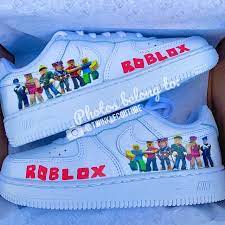 If minecraft and lego had a kid, it do be roblox. Nike Airforce 1 With Roblox Art Custom Sneakers Af1 Air Force Sneakers Shoes The Custom Movement