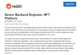 Reddit Joining The Nft Movement Has Been A Long Time Coming
