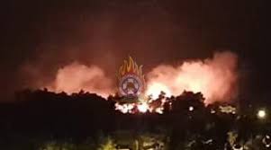Υπό μερικό έλεγχο η φωτιά στον βόλο. Fwtia Twra Ston Dionyso