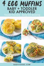 15 vegetarian recipes that your kids will definitely love. 4 Breakfast Egg Muffins Baby Toddler Kid Approved Baby Foode