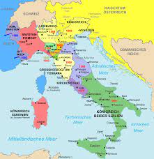 Große detaillierte karte von italien. Risorgimento Wikipedia