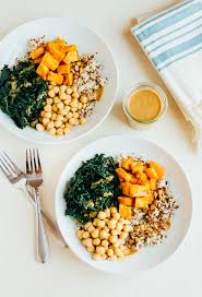 Sweet potato pancakes sweet potato breakfast breakfast potatoes quick and easy breakfast breakfast bowls breakfast ideas whole30 sweet black bean sweet potato grain bowls with herbed tahini dressing. Kale And Sweet Potato Brown Rice Bowls Eating Bird Food