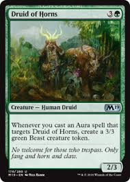 If you're struggling right now i highly recommend this. Druid Of Horns Core Set 2019 Gatherer Magic The Gathering