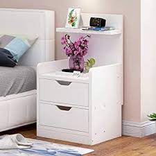 Without a nightstand, you have no place to put a lamp, set your mobile device while it's charging overnight, or keep a in most cases, nightstands operate as mini storage units. Nightstands Bedside Table 2 Drawers Bedroom Chest Storage Unit Simple Mdf White Bedside Table Design Diy Furniture Bedroom Bedroom Furniture Design