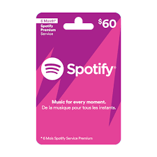 She would add the card to her already existing spotify account. Spotify 60 Shoppers Drug Mart