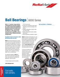 kaman distribution reliamark 6 000 series ball bearings