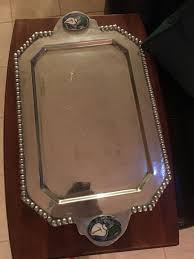 We carry a large assortment of antique and vintage serving trays and platters. Vintage Silver Serving Tray Hecho En Mexico And 50 Similar Items