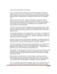 Father Of The Bride Speeches Free Download Wedding Speech Bride Speech Father Of The Bride