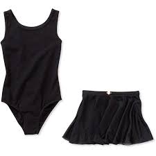 danskin now girls sleeveless dance leotard and skirt 2 piece set