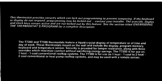 Read this manual thoroughly prior to installing thermostat guard. Manual Honeywell T7300 Page 1 Of 52 English