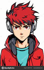Junger Mann Anime Stil Charakter Vektor Illustration Design Manga Anime  Stock-Vektorgrafik von ©nadunprabodana 662472182