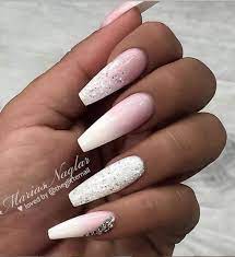 42 Fashionable Pink And White Nails Designs Ideas You Wish To Try Addicfashion Coffin Nails Designs Coffin Nails Long Mauve Nails
