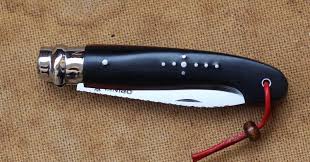Couteau Custom Lame Opinel Jardin Guillochage Michel Montlahuc Manche En Ebene Et Amourette Couteau Couteau Opinel Couteaux Sympa