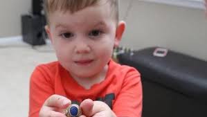 Toddler's treasure hunt yields lost ring