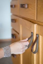 The leather ages beautifully and acquires a nice patina over time. Handcrafted Leather Drawer Pull The Hawthorne Large Loop Walnut