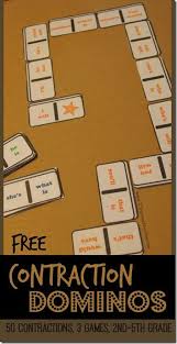 Free Contraction Dominoes Game 2nd Grade Classroom 2nd Grade Ela 3rd Grade Reading