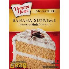 Getting to eat the whole thing by yourself and having it in your hands in about a minute! Duncan Hines Signature Cake Mix Banana Supreme 15 25 Oz Pack Of 6 Amazon Com Grocery Gourmet Food